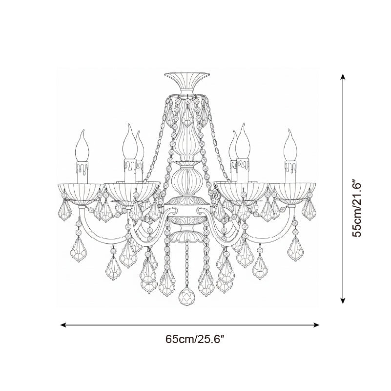 Lustre royal en cristal vert Geneviève