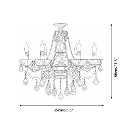 Lustre royal en cristal vert Geneviève