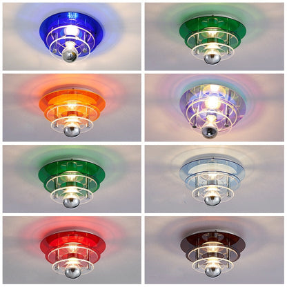 Plafonnier LED acrylique ÉLise Retro Color Layers