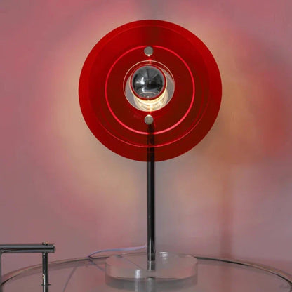 Lampe de table LED en acrylique Sophie Retro Color Layers, lumière d'appoint bleue