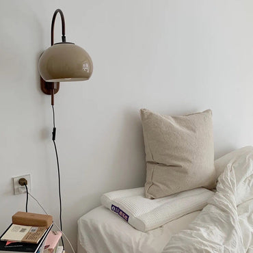 Élise Retro Glass Stone Plug-in Wall Lamp