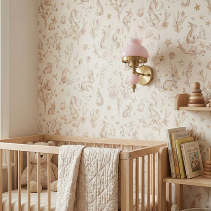 Amélie Retro Floral Wall Lamp with Glass Shade Design