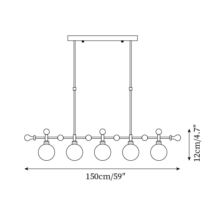 Margaux Retro Satilla Chandelier