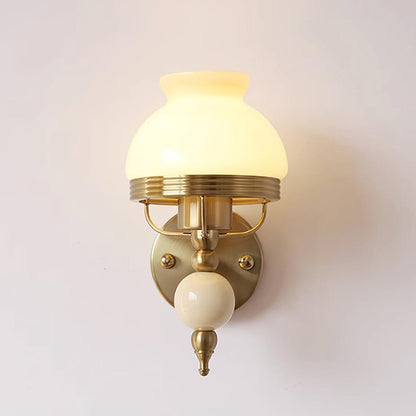 Amélie Retro Floral Wall Lamp with Glass Shade Design