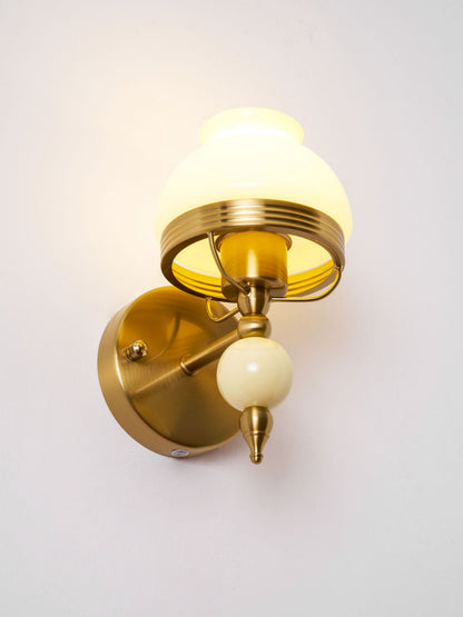 Amélie Retro Floral Wall Lamp with Glass Shade Design