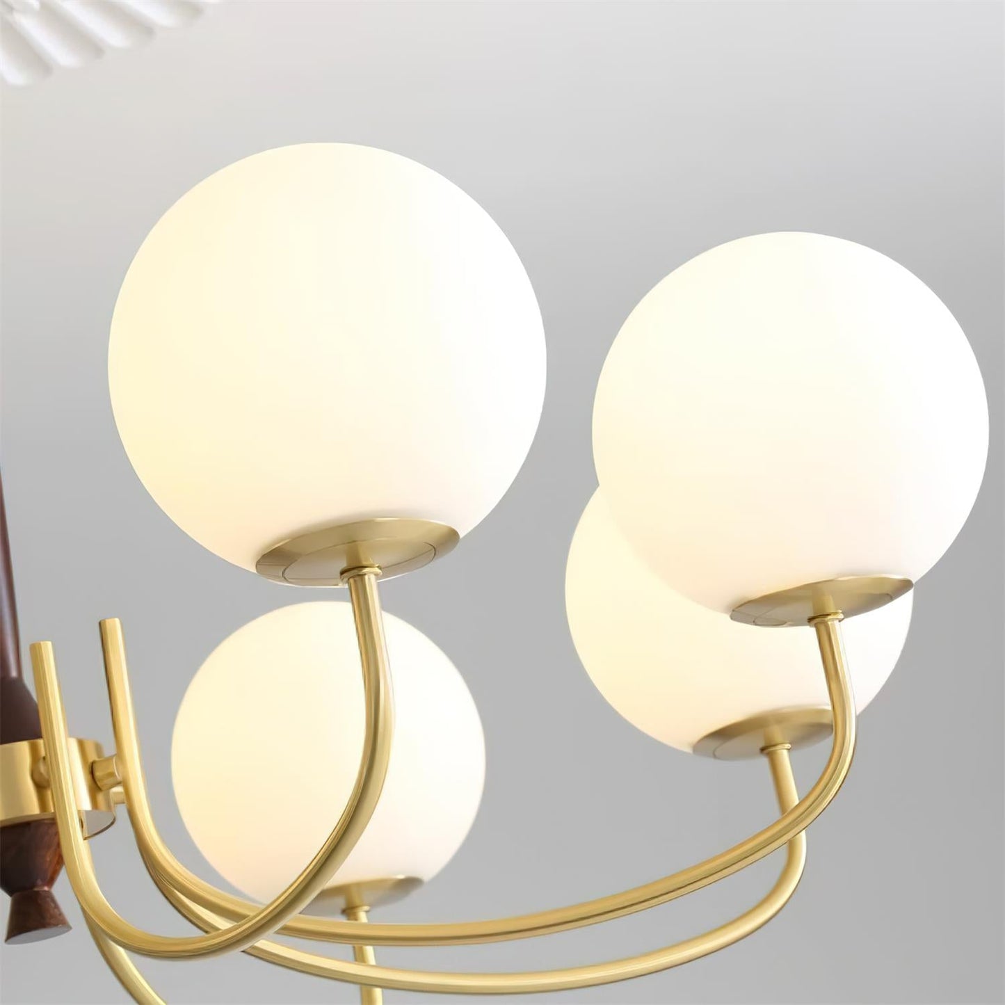 Lustre réglable en bois et verre Élodie Rocky