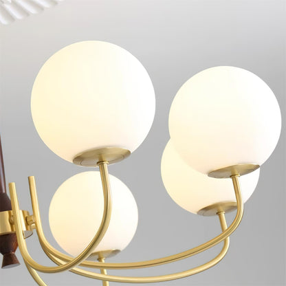 Lustre réglable en bois et verre Élodie Rocky
