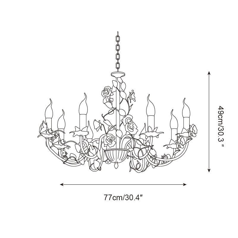 Amélie Rose Flowers Chandelier