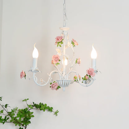 Amélie Rose Flowers Chandelier
