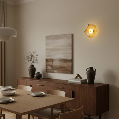 Amélie Round Nebulae Wall Light Glass and Metal LED Lighting