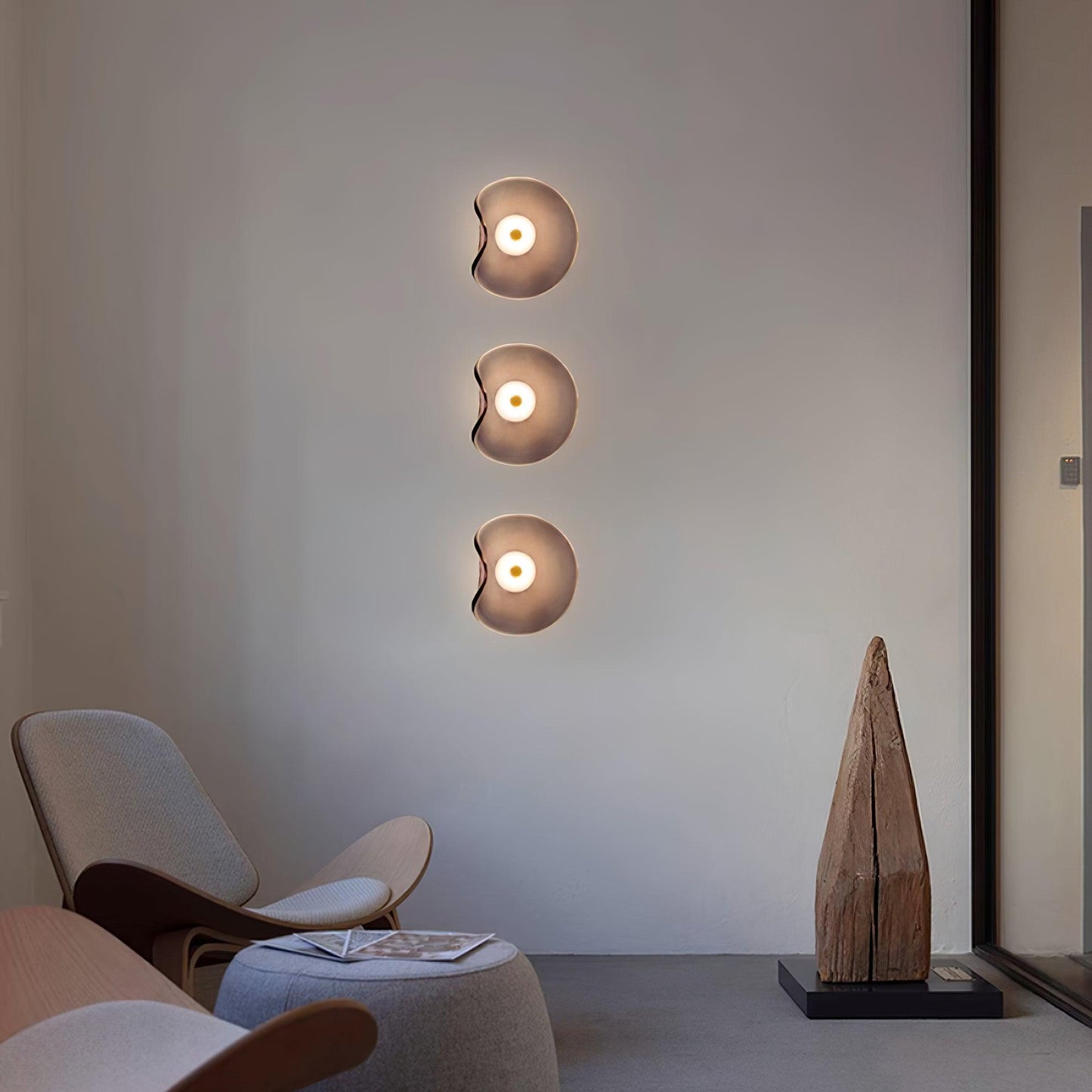 Amélie Round Nebulae Wall Light Glass and Metal LED Lighting