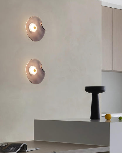 Amélie Round Nebulae Wall Light Glass and Metal LED Lighting