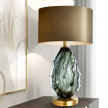 Lampe de table Celeste avec gouttelettes en verre cristal