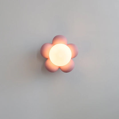 Camélia Flower Glass Wall Lamp Nordic Kids Room
