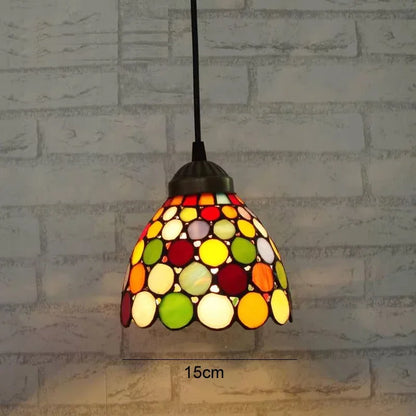 Colette Tiffany Suspension en Verre Coloré Méditerranéen