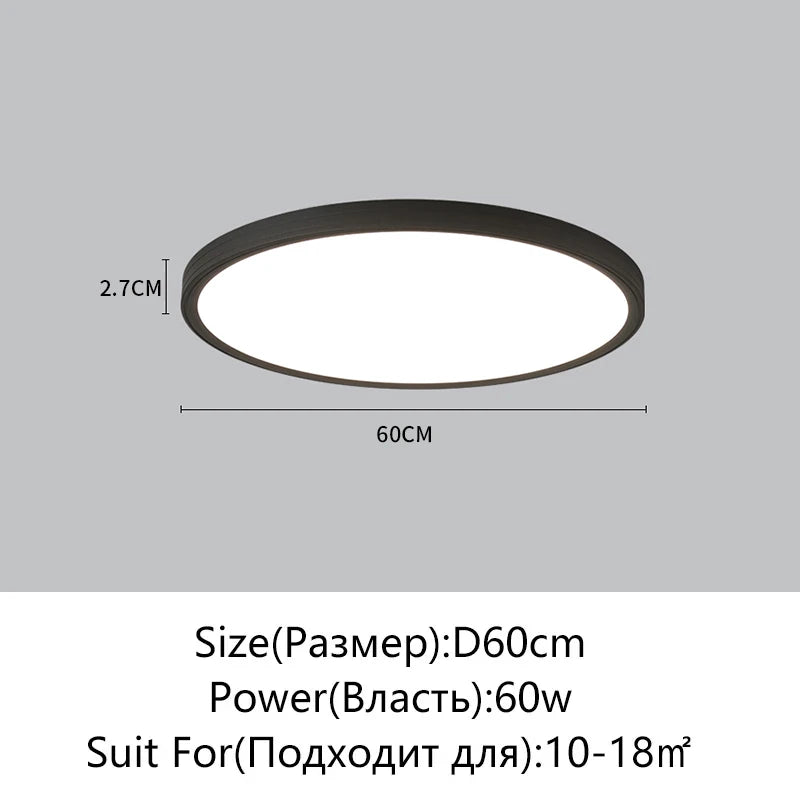 Plafonnier LED Juliette ultra-plat, dimmable avec télécommande, style moderne