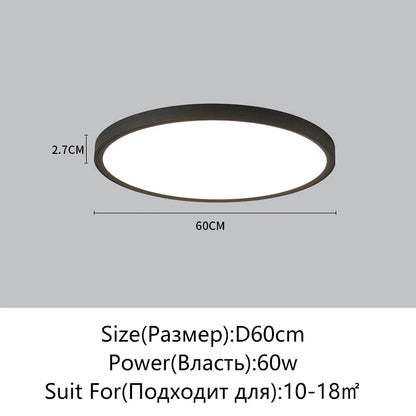 Plafonnier LED Juliette ultra-plat, dimmable avec télécommande, style moderne
