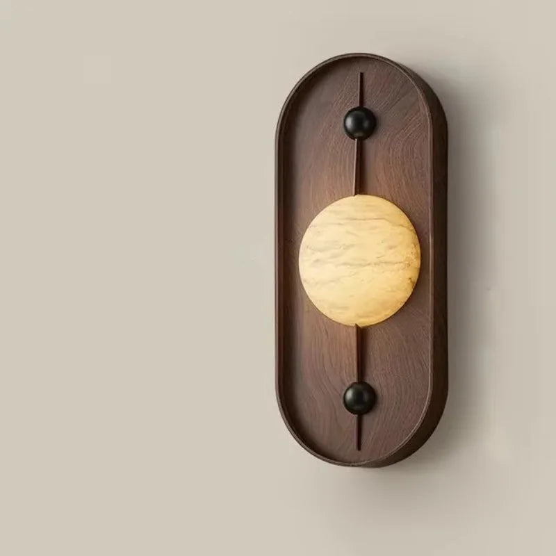 Applique Murale LED en Marbre Sculpté Élodie Soluna