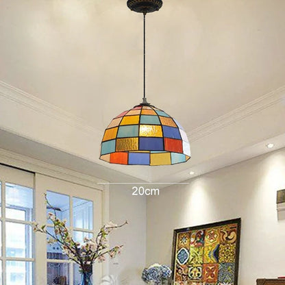 Colette Tiffany Suspension en Verre Coloré Méditerranéen