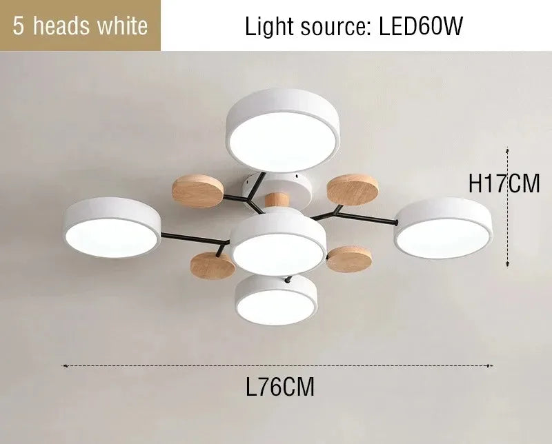 Plafonnier lustre LED tricolore moderne Anaïs