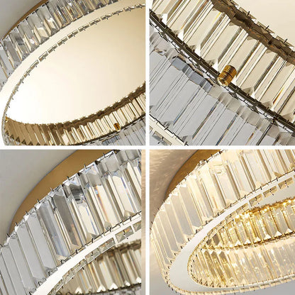 Juliette Modern Gold Crystal Round Ceiling Chandelier LED