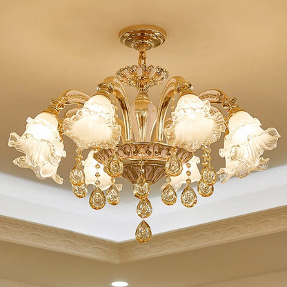 Suspension en cristal de style européen pour salon et salle à manger