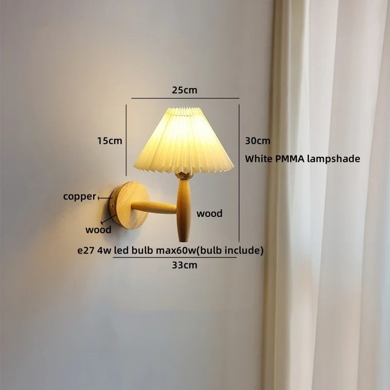 Amélie White Umbrella Copper LED Wall Lamp Japan Style