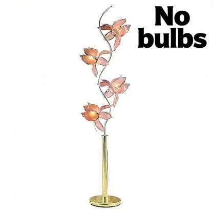 Lampadaire LED Élodie Lotus Moderne E26 Fleur en Verre Rose