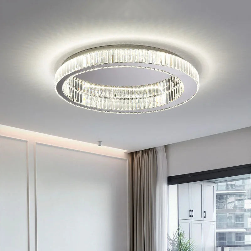 Juliette Modern Gold Crystal Round Ceiling Chandelier LED