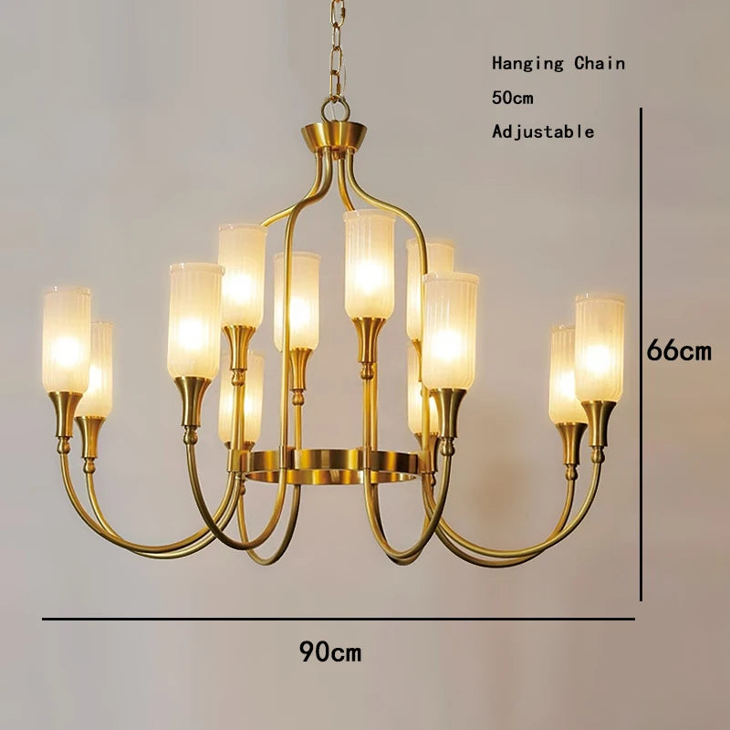 Aurélie Brass Cottage Ceiling Chandelier Light