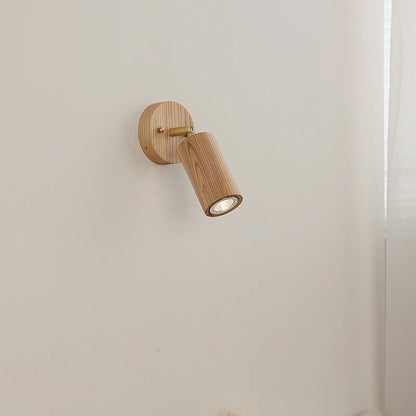 Élise Nordic Ash Wood LED Wall Lamp Pull Chain E27