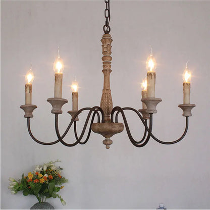 Suspension Vintage en Bois Élodie pour Salons et Salles à Manger