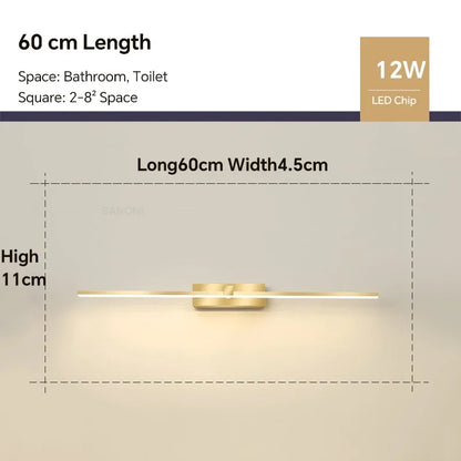 Noémie Modern Aluminum Bathroom LED Mirror Wall Lamp
