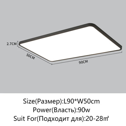 Plafonnier LED Juliette ultra-plat, dimmable avec télécommande, style moderne