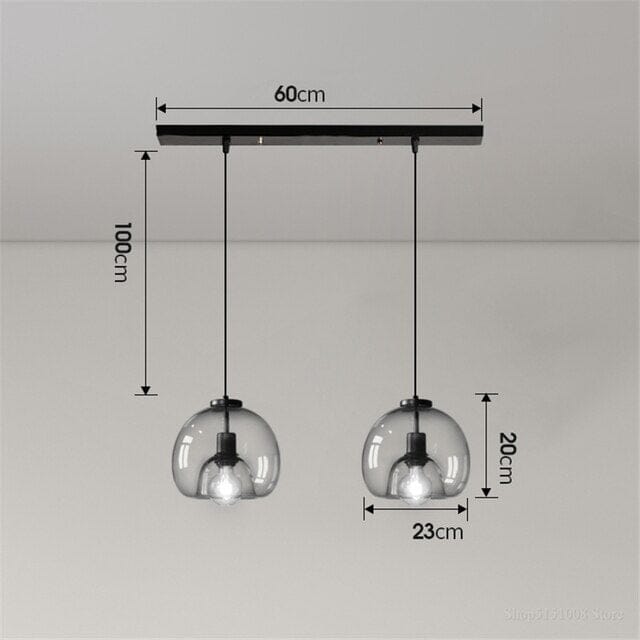 Amélie Antonio Glass Pendant Light