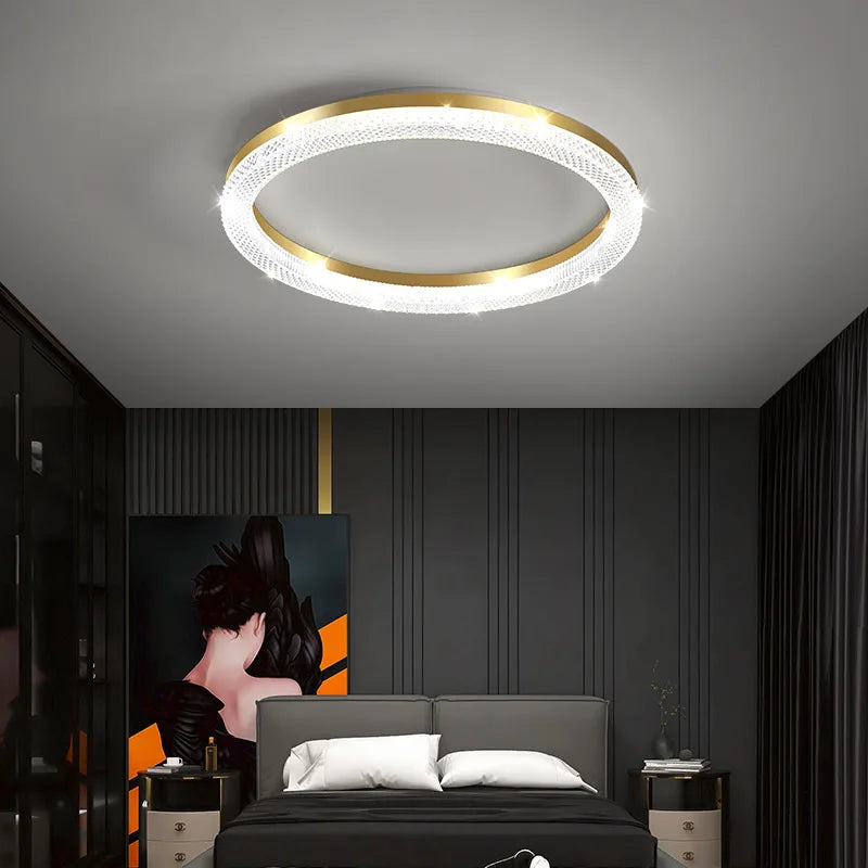 Camille Modern LED Gold Ceiling Lamp Living Room Bedroom Light