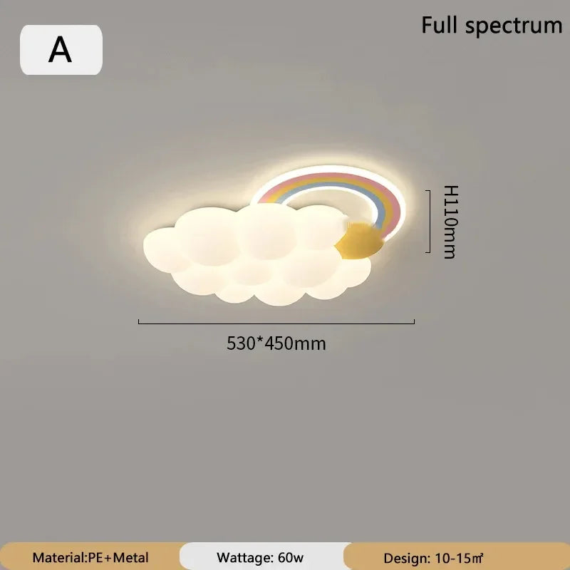 Plafonnier LED Élodie Nuage Nordique Moderne pour Chambre d'Enfant