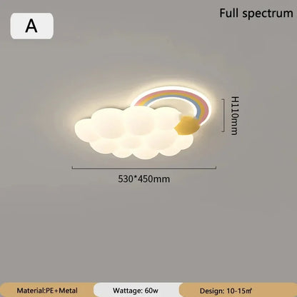 Plafonnier LED Élodie Nuage Nordique Moderne pour Chambre d'Enfant