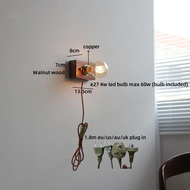 Noémie Wabi Sabi Wood Ceramic Wall Light