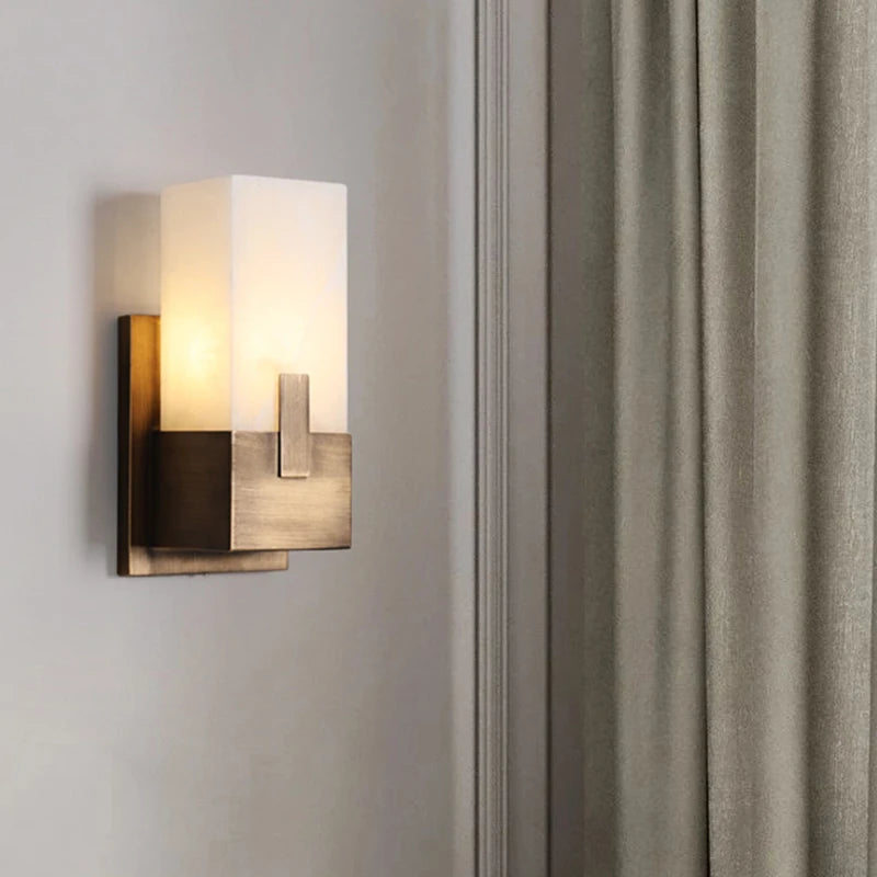 Applique murale Madeleine en marbre, luminaire mural minimaliste de chevet