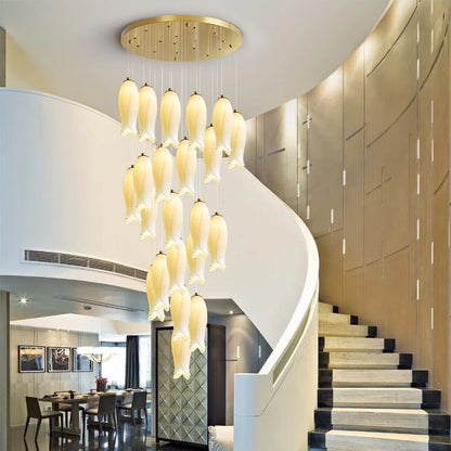 Amélie Suspension Minimaliste Céramique pour Escalier