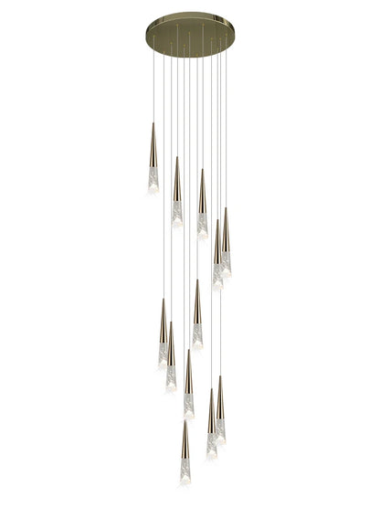 Lustre suspension Vivienne Crystal Staircase pour intérieurs de luxe