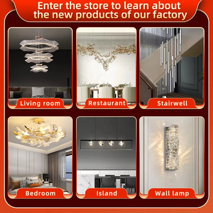 Élise Luxury Stone Staircase Pendant Chandelier