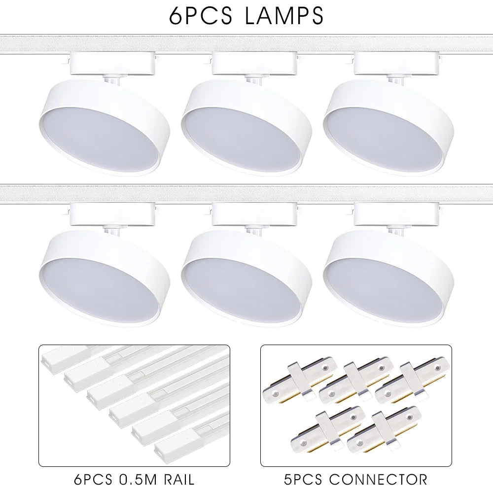 Lucie LED Track Light Adjustable Spotlight Rail Fixture