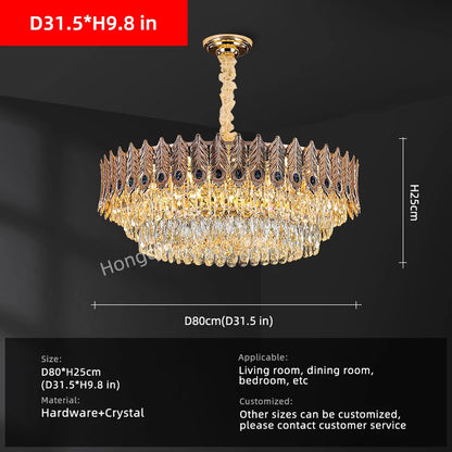 Plafonnier Suspendu Élodie Crystal Ring LED