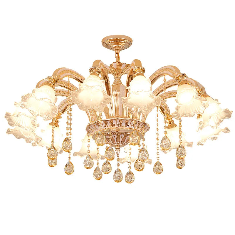 Suspension en cristal de style européen pour salon et salle à manger