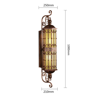 Applique Murale Extérieure LED Camille Or Rétro Étanche en Aluminium E27