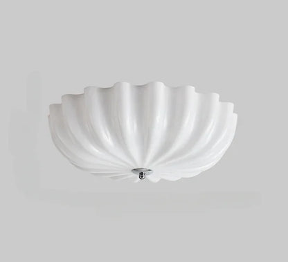 Élodie Bauhaus Round Flower LED Ceiling Light Modern White