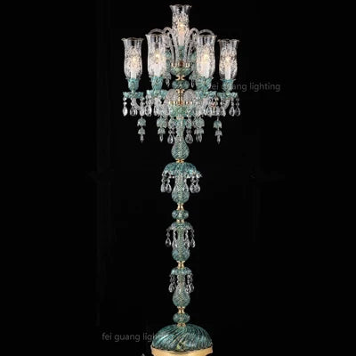 Long lustre en verre transparent pour salon et bureau