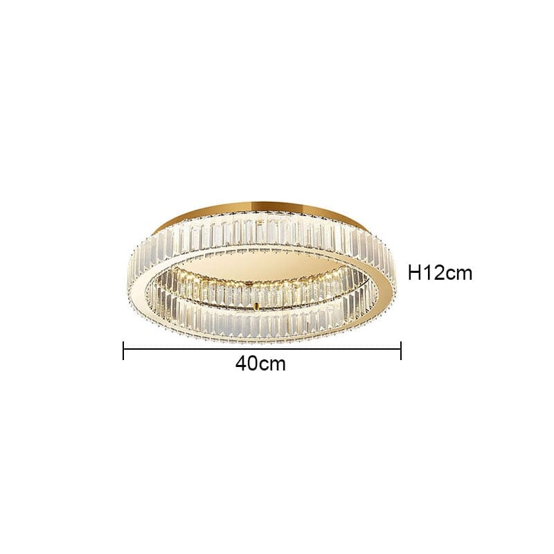 Lustre de chambre à coucher encastré Brigitte Ring Crystal